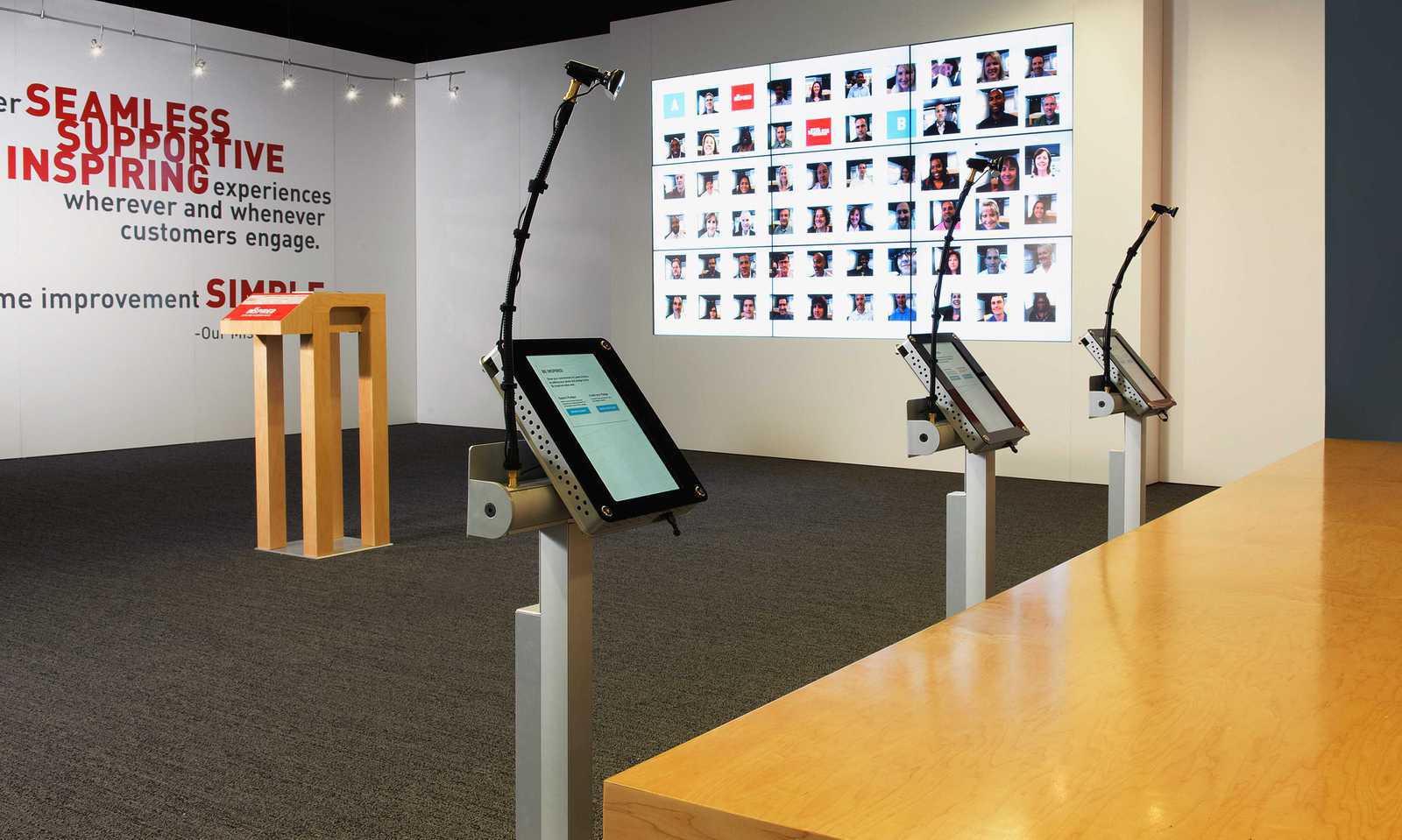 Lowe's Employee Commitment Wall and Tablets