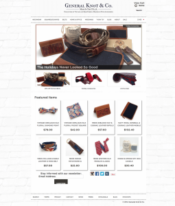 General Knot & Co Shopify eCommerce Store Homepage