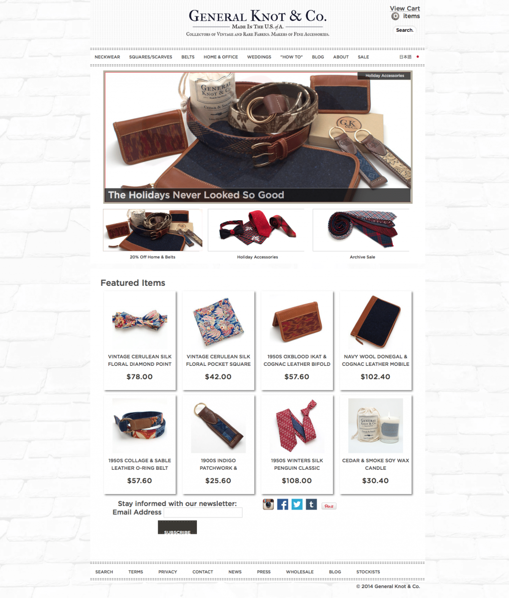 General Knot & Co Shopify eCommerce Store