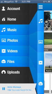 MiMedia Redesign Mobile App Slider Sidebar