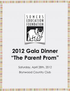 Somers Education Foundation 2012 Gala Dinner Program Cover Page