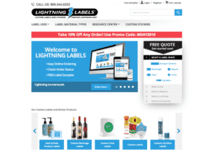 Lightning Labels Custom Labels and Stickers Magento Replatform Homepage